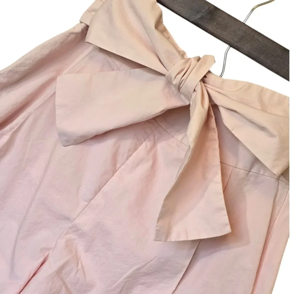 J CREW Baby Pink Cotton Shorts with Sash sz 2